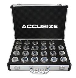 Accusize Industrial Tools 4 mm to 26 mm by 1 mm ER-40 Collet Set, 23 Pcs/Set in