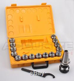 BT40 Shank, 12 Pcs ER32 Collet Set with Wrench in Fitted Strong Box, #BT40-ER32