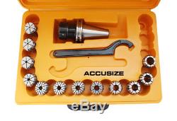 CAT40 12 Pcs ER32 Collet Set with Wrench in Fitted Strong Box, #CT40-ER32
