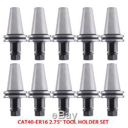 CAT40 ER16 COLLET CHUCK Tool Holder Set Accuracy ranges 0.000120.0002 (10pcs)