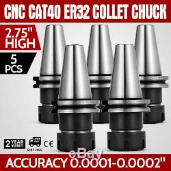 CAT40-ER32 COLLET CHUCK-4 CHUCKS & 5 COLLETS Tool Holder Set