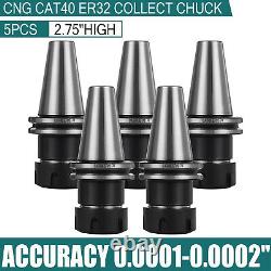 CAT40-ER32 COLLET CHUCK-5 CHUCKS -new Tool Holder Set