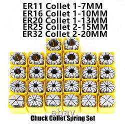 Chuck Collet Spring Set 0.008 Accuracy For CNC Lathe Tools Engraving Machine ER8