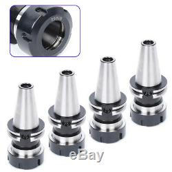 Collet Chuck Set 4Pcs CAT40 ER40 Collet Chuck Kit Gage Length 3.15 NEW