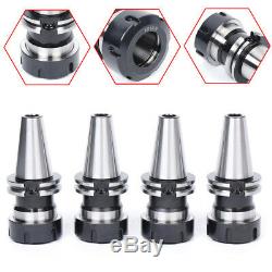 Collet Chuck Set 4Pcs CAT40 ER40 Collet Chuck Kit Gage Length 3.15 NEW