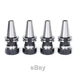 Collet Chuck Set 4Pcs CAT40 ER40 Collet Chuck Kit Gage Length 3.15 NEW