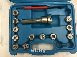 DEMO- 12 Pcs/Set ER32 Collet + R8 Bridgeport Shank + Wrench in Fitted Box