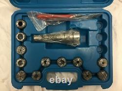 DEMO- 12 Pcs/Set ER32 Collet + R8 Bridgeport Shank + Wrench in Fitted Box