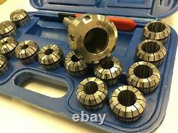 DEMO-R8 Shank + 15 Pcs/Set ER40 Collet Set + Wrench in Fitted Strong Box