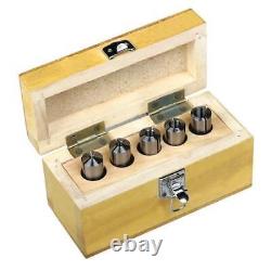 Dayton 5Txg0 Round Collet Set, Mt2,3/8In-16, 5 Pcs