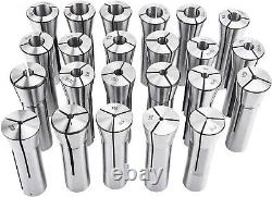Durable 23pcs R8 Collet Set for Precision Milling Alloy Steel Construction