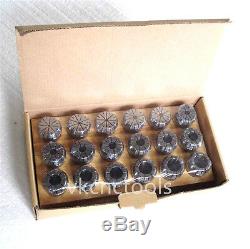 ER32 (18Pcs) Collet Set Metric Size High Precision Spring Clamping Collet