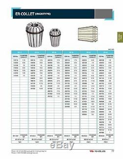 ER32 22pcs Inch Size Collet Set 3/32 3/4 x 32nds by YG1, High Quality