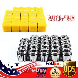 ER40 (24Pcs) Collet Set Metric Size High Precision Spring Clamping Collet Ship