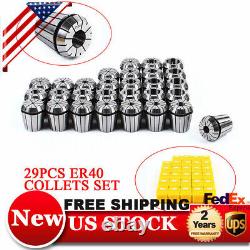 ER40 (29Pcs) Collet Set High Precision CNC Spring Clamping Collets