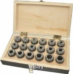 ER-32 Collet Set 18pcs 3/32 3/4.0005 TIR In Fitted Wooden Case Interstate