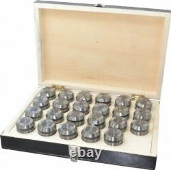 ER-40 Collet Set 23pcs 1/8 1.0005 TIR In Fitted Wooden Case Interstate