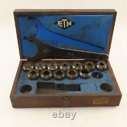 ETM ER40 Collet Chuck Incomplete Set 13 Pcs. Wrench