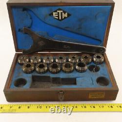 ETM ER40 Collet Chuck Incomplete Set 13 Pcs. Wrench