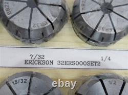 Erickson 32ERS000SET2, 23 Pcs, 1/8 to 13/16 Capacity, ER32 ER Collet Set