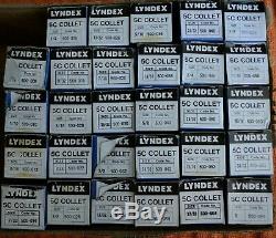 Genuine Lyndex 5C collet set, 29 pcs 1/8 -to- 1 (1/32 increments) NEW