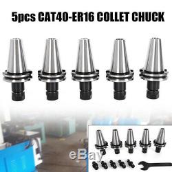 HIGH QUALITY5pcs CAT40-ER16 COLLET CHUCK-Tool Holder Set For CNC 2.75 US