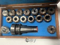 ISO40 Taper Shank, ER Collet Chuck Set 16 Pcs. Missing Wrench 0.12 to 1.025 Inch