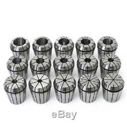NEW 15Pcs 1/8 to 1 Inch ER40 Spring Collet Set for CNC Milling Lathe Tool