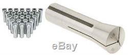 New 27pcs R8 Round Collet Set 1/16 to 7/8 by 1/32th