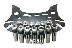 OUT OF STOCK 90 DAYS Shars 1/8- 7/8 by 16ths 13pcs R8 COLLET SET. 0006 With 15 C