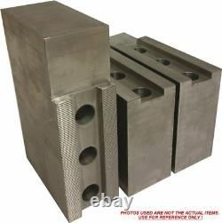 PH-8301F STEEL SOFT JAWS FOR 1/16 x 90° SERR 8 CHUCK WithA 3 HT 3PCS SET