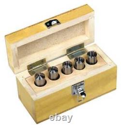 Palmgren 5Txg0 Round Collet Set, Mt2,3/8In-16, 5 Pcs