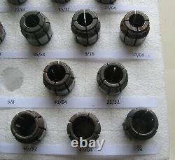 RDF75 AF75 COLLET SET. 1/4 to 3/4. 30 pcs. Used