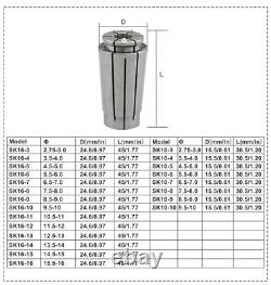 SK Collet SK10 SK16 SK20 SK25 Collet Chuck Set CNC Lathe Machining Mill Cutter