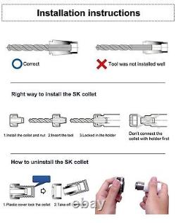 SK Collet SK10 SK16 SK20 SK25 Collet Chuck Set CNC Lathe Machining Mill Cutter