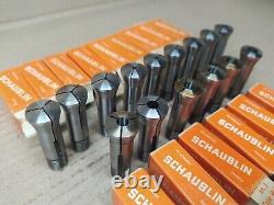 Schaublin W12 Collet Set 15 pcs. 1-8 mm Zugspannzangen W12 318E Schaublin