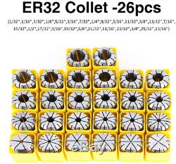 Silivn 26Pcs Er32 Spring Collet Set For Cnc Engraving Machine And Milling Lathe