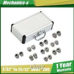 Super Precision ER32 Collet Set Sizes 3/32'' To 25/32''. 0002 CNC 18 PCS