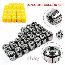 Upgrade Precision ER40 Spring Collets With 29 PCS collets Set for CNC Milling Tool