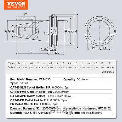 VEVOR CAT40 Collet Holder ER 16/32 Collet Set, 35 PCs, SLN FMB ER16/32 APU Tool