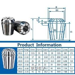 Xcan Spring Collet Precision Collet Chuck Set Er8 Er16 Er20 Er25 Er32 Er40